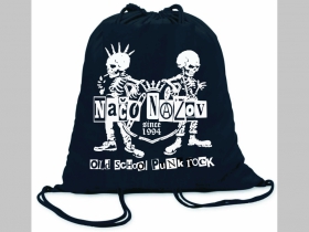 Načo Názov - Old School punk rock ľahké sťahovacie vrecko ( batôžtek / vak ) s čiernou šnúrkou, 100% bavlna 100 g/m2, rozmery cca. 37 x 41 cm